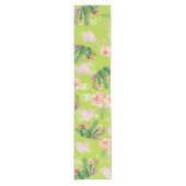 美しいフローラ水色サボテン ショートテーブルランナー (正面)