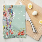 美しいフローラ猫キッチンタオル キッチンタオル (四つ折り)