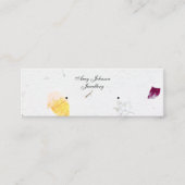 美しいフローラ紙イヤリングディスプレイカード スキニー名刺 (正面)