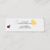 美しいフローラ紙イヤリングディスプレイカード スキニー名刺 (裏面)