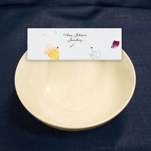 美しいフローラ紙イヤリングディスプレイカード スキニー名刺