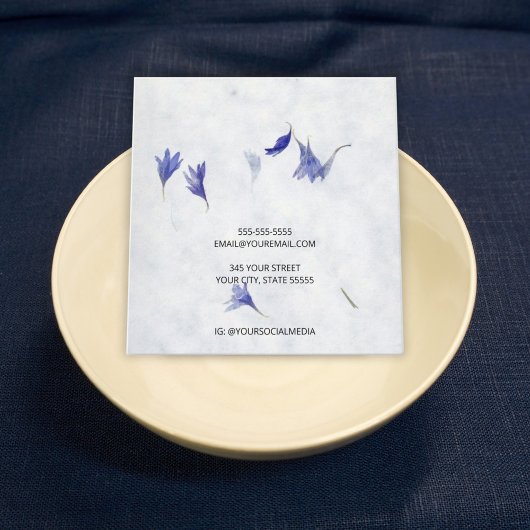 美しいフローラ紙イヤリングディスプレイカード スクエア名刺