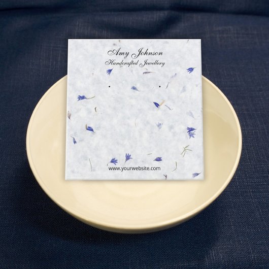 美しいフローラ紙イヤリングディスプレイカード スクエア名刺