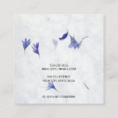 美しいフローラ紙イヤリングディスプレイカード スクエア名刺 (裏面)