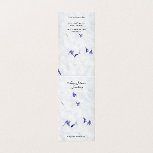 美しいフローラ紙イヤリングディスプレイカード 名刺 (外部フラット)