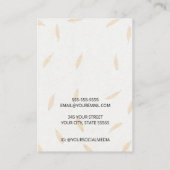 美しいフローラ紙イヤリングディスプレイカード 名刺 (裏面)