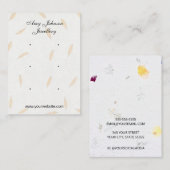 美しいフローラ紙イヤリングディスプレイカード 名刺 (正面/裏面)