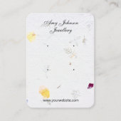 美しいフローラ紙イヤリングディスプレイカード 名刺 (正面)