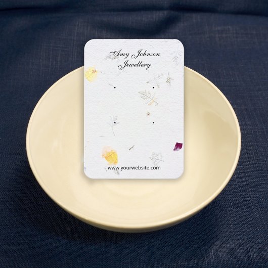 美しいフローラ紙イヤリングディスプレイカード 名刺