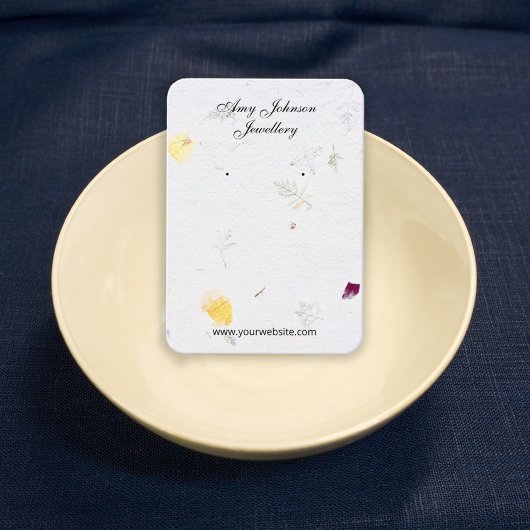 美しいフローラ紙イヤリングディスプレイカード 名刺