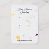 美しいフローラ紙イヤリングディスプレイカード 名刺 (正面)