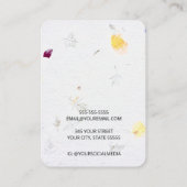 美しいフローラ紙イヤリングディスプレイカード 名刺 (裏面)