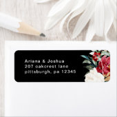 美しいフローラ結婚の差出人住所 ラベル (インサイチュ)