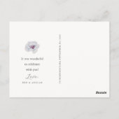 美しいフローラ結婚の感謝 ポストカード (裏面)