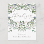 美しいフローラ結婚の感謝 ポストカード (正面)