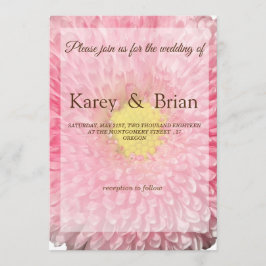 美しいフローラ結婚カード 招待状