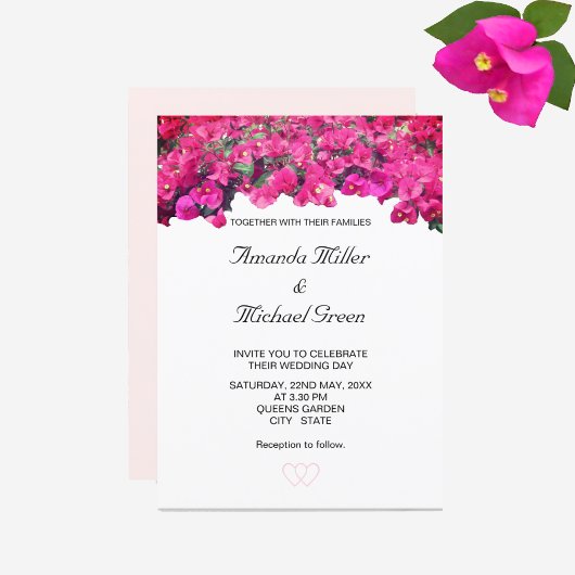 美しいフローラ結婚ズ 招待状