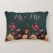 美しいフローラ結婚ブーケの枕の装飾シック アクセントクッション (正面)