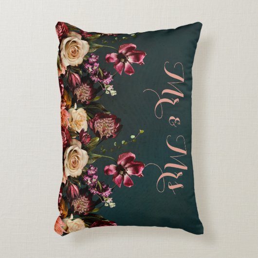 美しいフローラ結婚ブーケの枕の装飾シック アクセントクッション (正面(垂直))