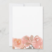 美しいフローラ結婚ブーケ 招待状 (裏面)