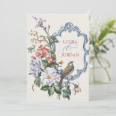 美しいフローラ結婚ー動物 招待状 (スタンド正面)