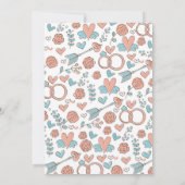 美しいフローラ結婚式招待状 招待状 (裏面)