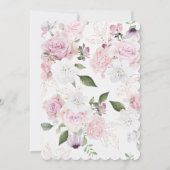 美しいフローラ結婚式招待状 招待状 (裏面)