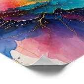 美しいフローラ絵を描水（浮き） ポスター (角)