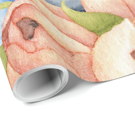 美しいフローラ花動物イースターバニー ラッピングペーパー (ロールコーナー)