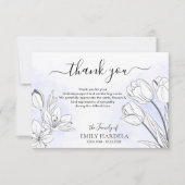 美しいフローラ葬感謝していカード サンキューカード (正面)