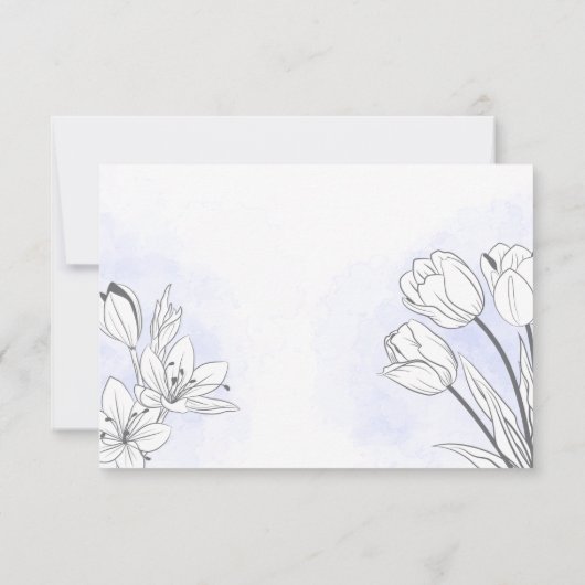 美しいフローラ葬感謝していカード サンキューカード (裏面)