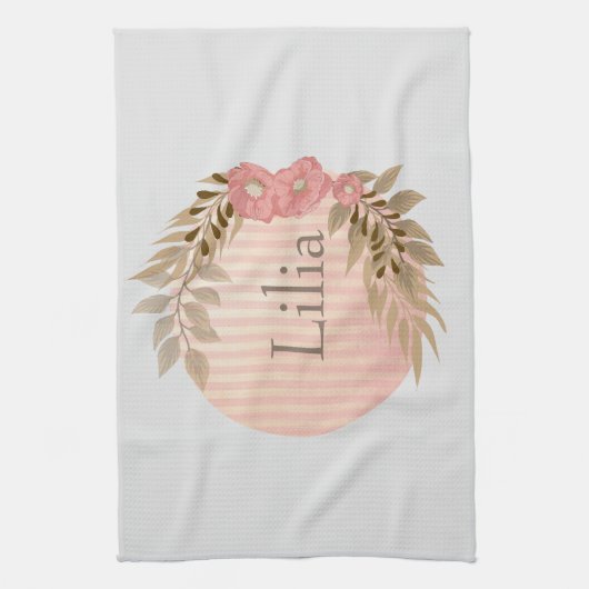 美しいフローラ表示 キッチンタオル (縦)