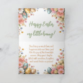 美しいフローラ装飾ハッピーイースター娘 カード (内部)
