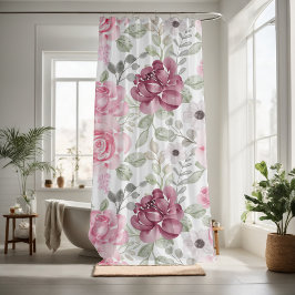 美しいフローラ装飾的な目を引く シャワーカーテン