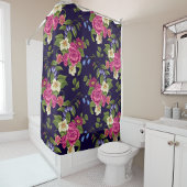 美しいフローラ装飾的な目を引く シャワーカーテン