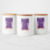 美しいフローラ製品ラベル紫とバラ金ゴールド フードラベル (ボトル)