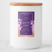 美しいフローラ製品ラベル紫とバラ金ゴールド フードラベル (正面)