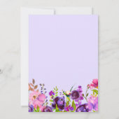 美しいフローラ誕生日パーティー 招待状 (裏面)