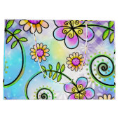 美しいフローラ誕生日 ラージペーパーバッグ (裏面)