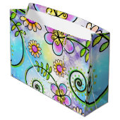 美しいフローラ誕生日 ラージペーパーバッグ (裏面アングル)