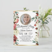 美しいフローラ退職パーティの招待状 招待状 (スタンド正面)