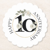 美しいフローラ10周年記念 ペーパーコースター (正面)