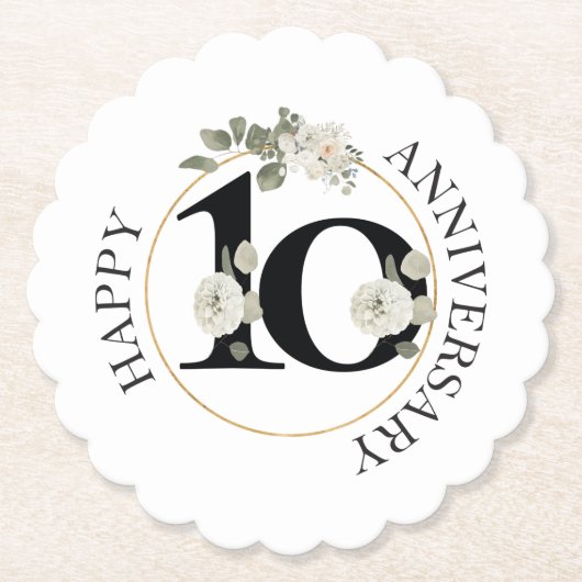 美しいフローラ10周年記念 ペーパーコースター (正面)