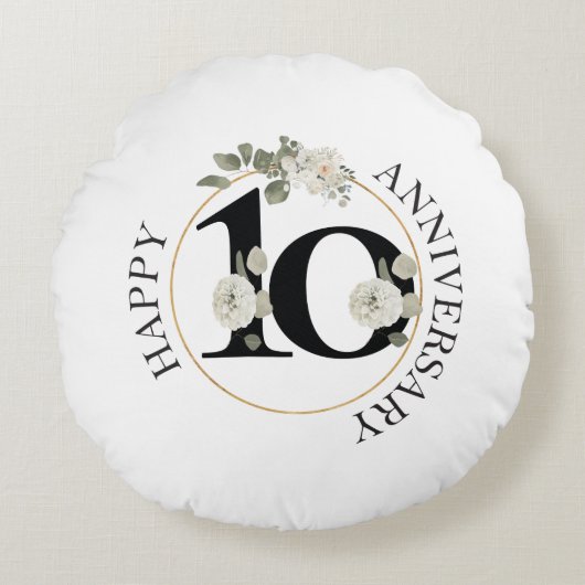 美しいフローラ10周年記念 ラウンドクッション (正面)