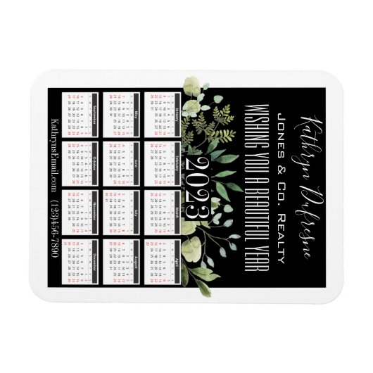 美しいフローラ2023 パーソナライズされた マグネット (横)