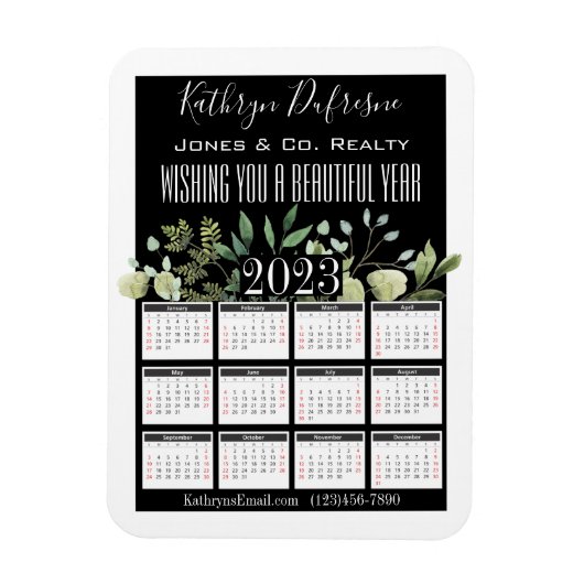 美しいフローラ2023 パーソナライズされた マグネット (縦)