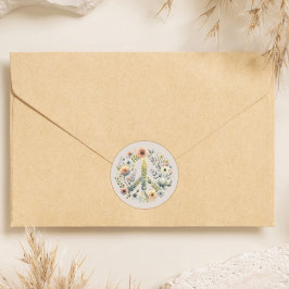 美しいフローラ70sレトロ平和サイン ラウンドシール