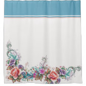 美しいフローラ シャワーカーテン (正面)