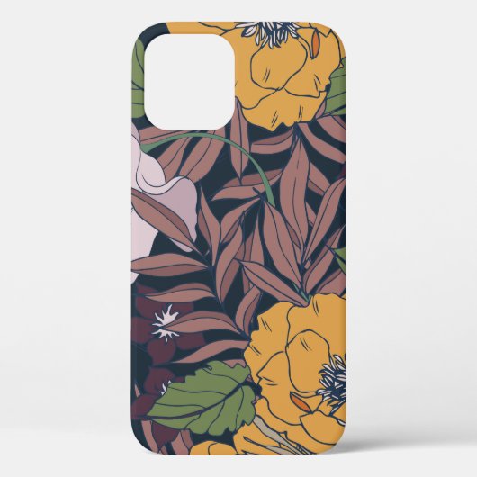 美しいフローラ:シームレスなパターン背景 Case-Mate iPhoneケース (裏面)