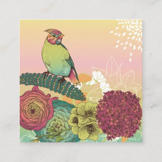 美しいフローラ スクエア名刺 (裏面)